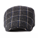 New Style Hat Male British Retro Woolen Beret Casual Plaid