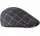New Style Hat Male British Retro Woolen Beret Casual Plaid