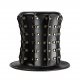 Punk Unisex Studded High  Banquet PU Top Hat